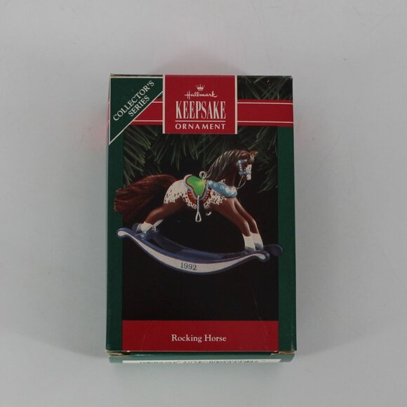 Vintage Hallmark Rocking Horse Christmas Ornament 1992 - Picture 1 of 2